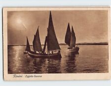 Postcard Boats in Rimini Italy picture