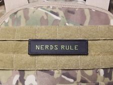 NERDS RULE 1x4 Tactical Hook Military Patch 18E 18C 15W Gamer  picture