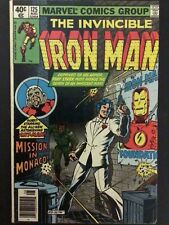 The Invincible Iron Man #125 FN 1st Cover Appearance of James Rhodes 1979 Marvel picture