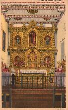 Postcard CA Mission Santa Juan Capistrano Altar Serra Chapel Linen PC f2079 picture