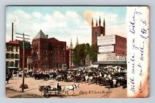 Albany NY- New York, Centre Market, Advertisement, Vintage c1906 Postcard picture