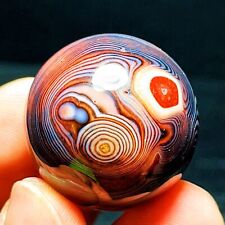TOP 42G Natural Polished Silk Banded Agate Sphere ball Crystal Madagascar  L1190 picture