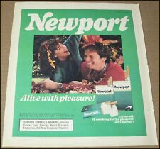 1987 Newport Cigarettes Print Ad Advertisement 10x12 Alive With Pleasure Vintage picture