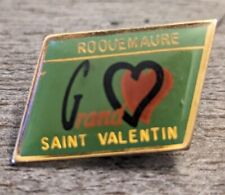 Roquemaure France Saint Valentin Grand Heart Green Lapel Pin picture