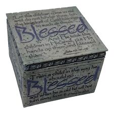 Keepsake Jewelry Trinket Box Demdaco by Faith Blessed John 10:14-16 Bible Verse picture
