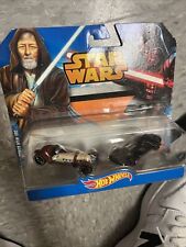 Star Wars Hot Wheels Obi-Wan Kenobi vs Darth Vader Toy Car 2-Pack picture