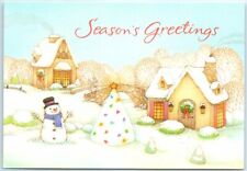 Postcard - Holiday Snow Scene Art Print - Season's Greetings picture