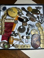 Junk Drawer Lot: Silver, Coins, Jewelry, Keys, Antiques, Medals, Celluloids ETC. picture