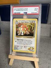 PSA 9 Lt. Surge's Raticate 016/034 CLB English Trading Card Game Classic Pokemon picture