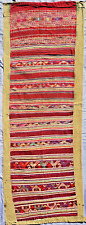 Vintage Laotian Laos hand woven silk chok Asian Textile Art Wall Hanging 66