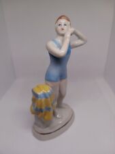 Antique Russian USSR Porcelain LFZ Figurine of girl bather picture