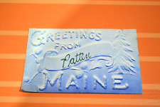 Greeting from Patten Maine winter vintage postcards w/ one cent stamp 1909 picture
