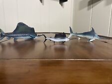 Papo 2020 Swordfish, Unlabeled Sailfish and Blue Marlin Trio Marine Fish Models picture