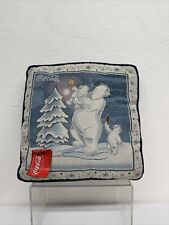 Vintage Coca-Cola Coke Tapestry Throw Pillow Polar Bear Christmas  18” NWT picture