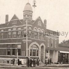 1900s RPPC First National Bank St Louis Beer Eureka Grocery Auburn NE Postcard picture