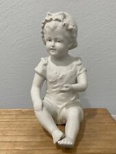 Antique German Carl Schneider Bisque Porcelain Figurine Piano Baby Girl picture