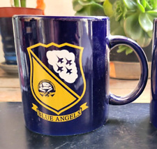 COLLECTIBLE NAVAL AIR TRAINING COMMAND BLUE ANGELS COBALT COFFEE MUG picture