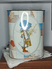 Vintage 1974 Holly Hobby Cheinco Metal Garbage Can American Greeting Corporation picture
