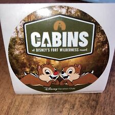 2x Disney Vacation Club Cabins at Fort Wilderness Sticker Chip & Dale 2.25” picture