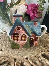 Thomas Kincade Everetts Cottage Red Brick House Teapot Ceramic 2005 As Is picture