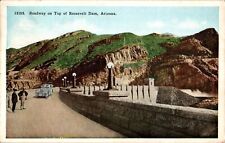 Roadway on Top of Roosevelt Dam, Arizona AZ 1928 Postcard picture