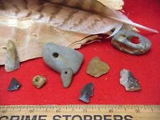 10 - SUSSEX COUNTY DELAWARE ARTIFACTS - POINTS SCRIBE BEADS NET SINKER GAME DISK picture