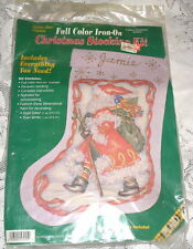 Plaid Iron-On PRE-SEWN Christmas Stocking Kit FATHER CHRISTMAS 57455 NEW KidsDIY picture