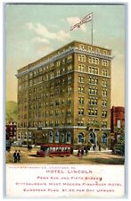 c1910 Hotel Lincoln, Penn Avenue and Fifth Street Pittsburg PA Postcard picture