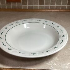 Longaberger Pottery Woven Traditions 12” Round Large Pasta Bowl Heritage GREEN picture