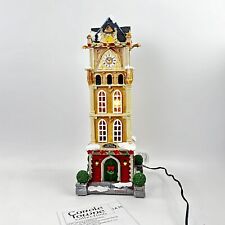 Carole Towne Clock Tower Light Up Christmas Village 13” TALL Works picture