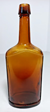 Antique Brown Liqueur Bottle Beautiful Glass Piece picture