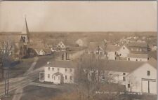 Bird's Eye View Rye Center New Hampshire Church Houses 1914 RPPC Postcard picture