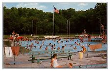 Postcard IN Brookville Indiana Heap Memorial Swimming Pool c1960s I28 picture