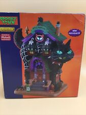 Lemax Spooky Town Meow Mansion Figurine Michaels Rare Halloween Collectible picture