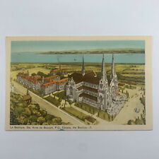 Postcard Canada Ste Anne Beaupre Quebec La Basilique Aerial 1940s  picture