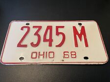 Vintage Original 1968 Toledo Ohio License Plate 2345 M picture
