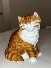 Vintage Munro Ceramic Musical Ginger Cat Plays “Misty