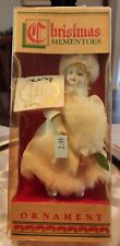 Vintage Sears & Roebuck Christmas Mementos Doll White Faux Fur Outfit Ornament picture
