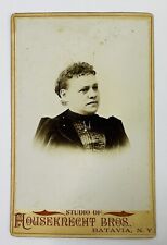 Antique Cabinet Card Photograph #11 - Portrait Of Woman BATAVIA, NY picture
