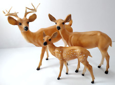 Vintage 1970's Breyer #1734 Family Of Deer BUCK DOE FAWN Plastic Figures READ picture