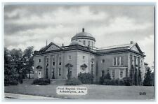 c1930's First Baptist Church Scene Street Arkadelphia Arkansas AR Postcard picture