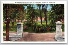 1937 Main Entrance University Of Tennessee Knoxville Landscape Posted Postcard picture
