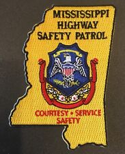 Mississippi Highway Safety Patrol State Shape Novelty Police Patch picture