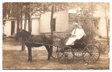 RPPC Man and Woman in Buggy with Horse,  Lyndon, KS? picture