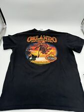 Harley Davidson Motorcycles Shirt SS Black Orlando Florida Size Large USA picture