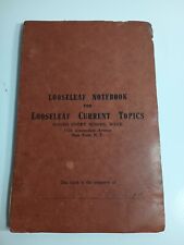 1924 / 1925  Looseleaf Notebook for LOOSELEAF CURRENT TOPICS picture