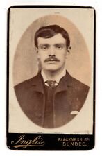 ANTIQUE CDV CIRCA 1880s INGLIS HANDSOME MAN WITH MUSTACHE DUNDEE SCOTLAND picture