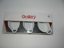 Tabletops Gallery Set of 3 Capri Porcelain Mini Oval Bakers with Slate Tray picture