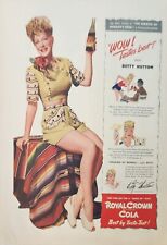 1943 Royal Crown Soda Vintage Ad Wow tastes best says Betty Hutton picture