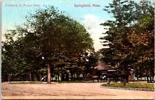 Postcard 1907 Forest Park Entrance Springfield Massachusetts B140 picture